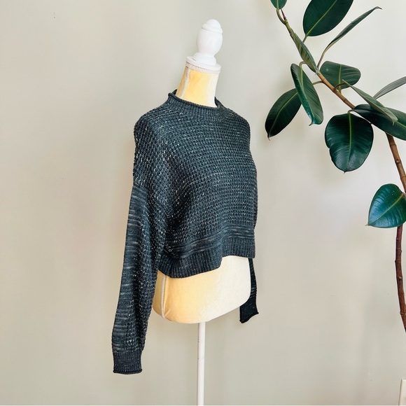 NWT Abound {Nordstrom} mock neck waffle knit cropped sweater - Picture 3 of 6